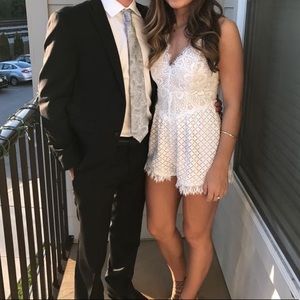 Hello molly white lace romper